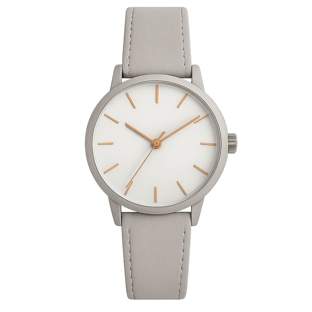 Lichtgraue Uhr