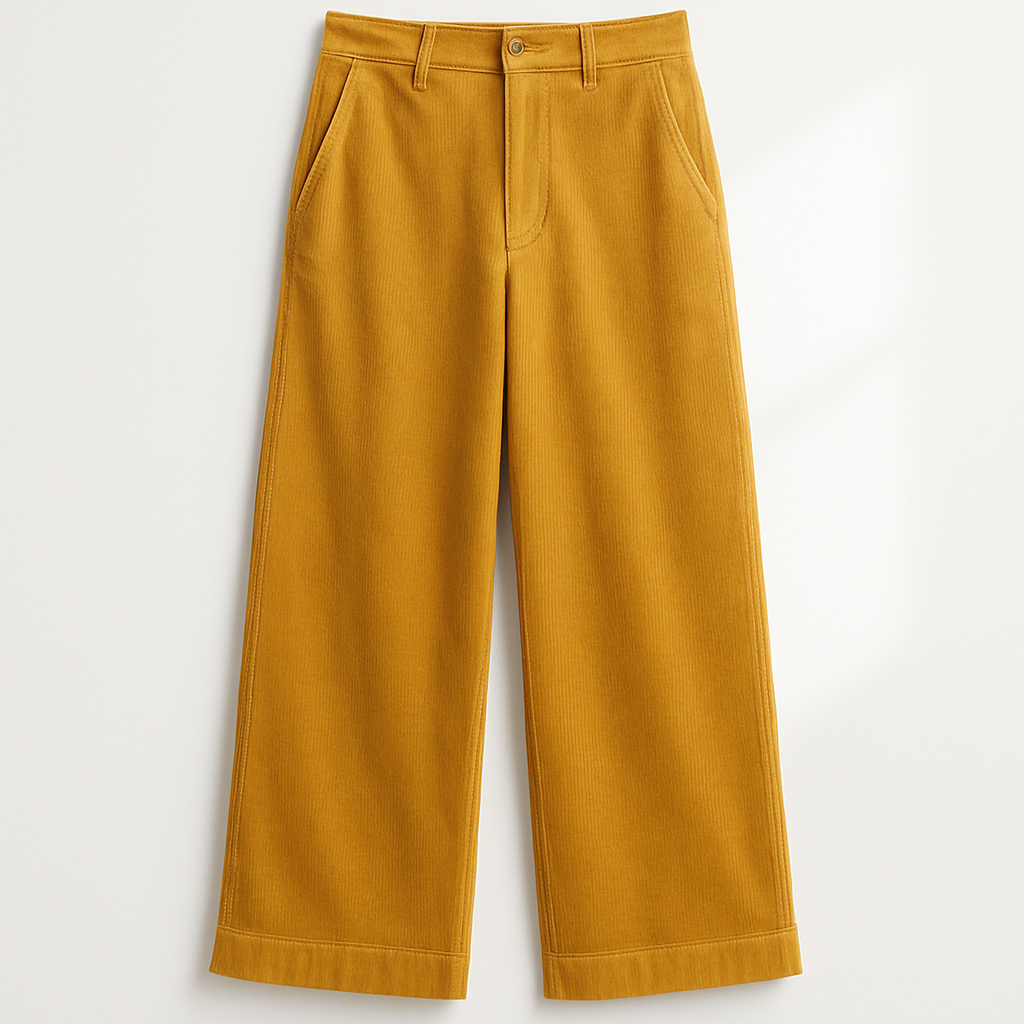 Senfgelbe Cord-Hosen